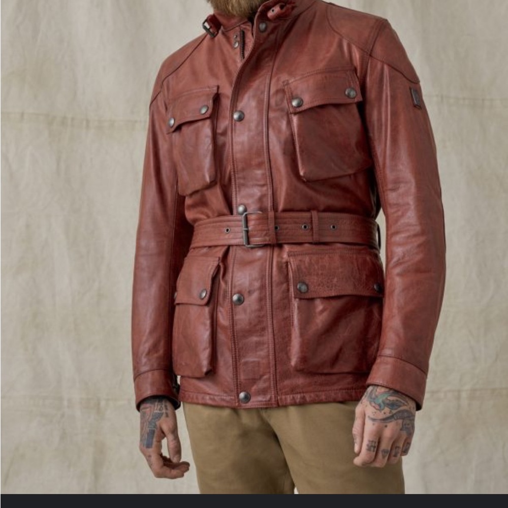 Belstaff panther leather biker jacket  XXL
